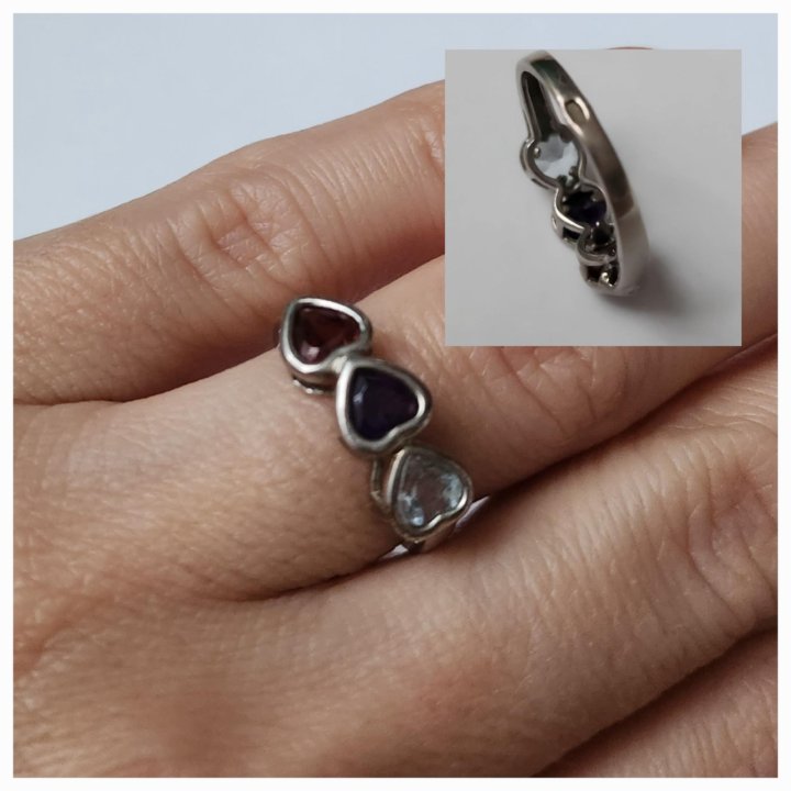 Кольцо серебро 925