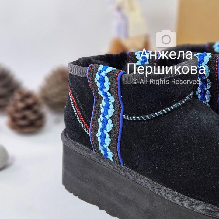 Ugg Classic Ultra Mini Braid Plarform Black