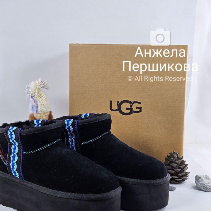 Ugg Classic Ultra Mini Braid Plarform Black