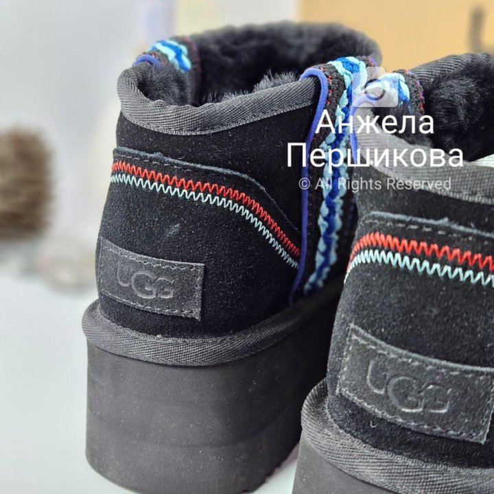 Ugg Classic Ultra Mini Braid Plarform Black