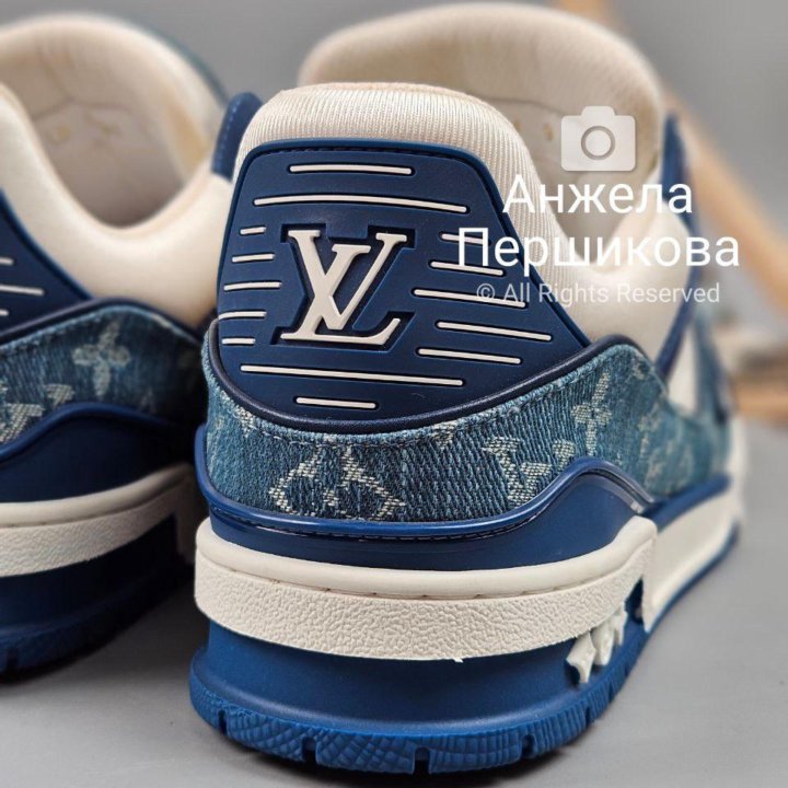 Louis Vuitton Trainer Denim White Blue