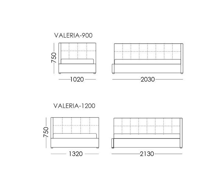 КРОВАТЬ VALERIA 190*90см