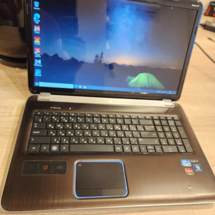 HP dv7, core i7, 16gb, SSD+HDD, 17