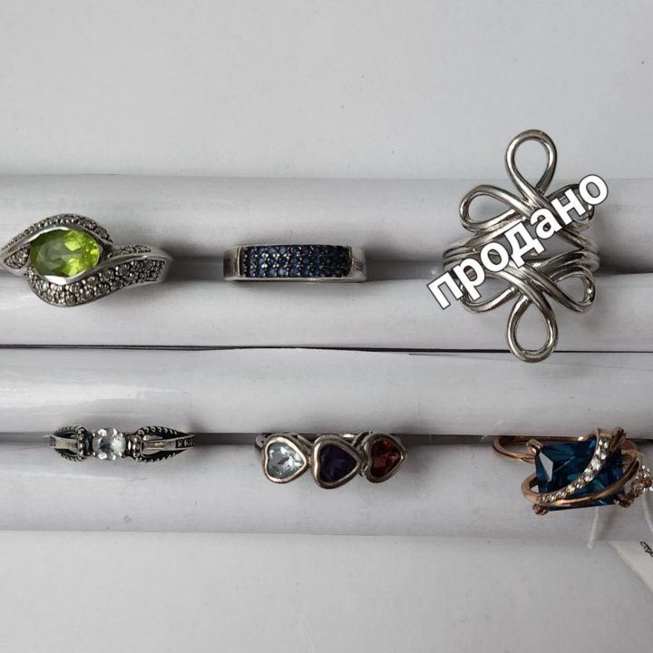 Кольцо серебро 925