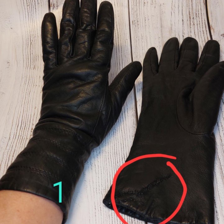 Перчатки кожа