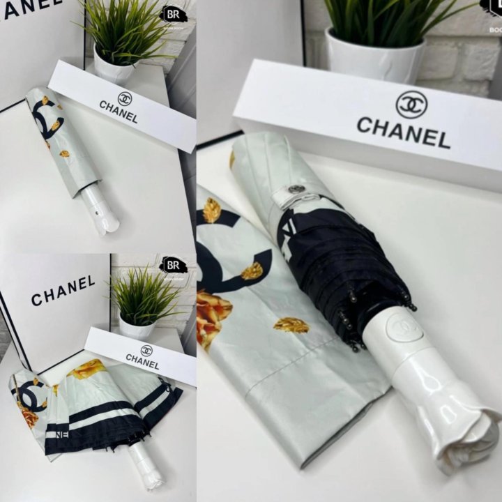 Chanel новый зонт с коробкой