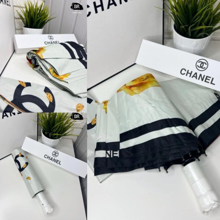 Chanel новый зонт с коробкой