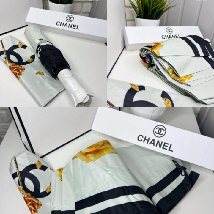 Chanel новый зонт с коробкой