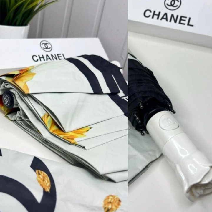 Chanel новый зонт с коробкой