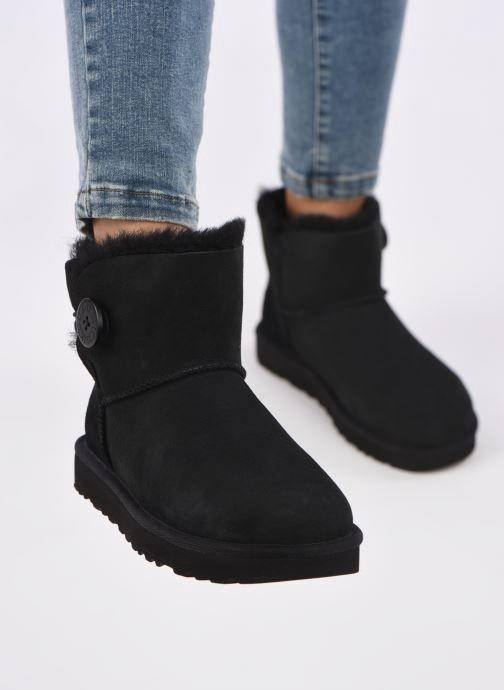 Угги UGG bailey Button Mini с пуговкой в замше