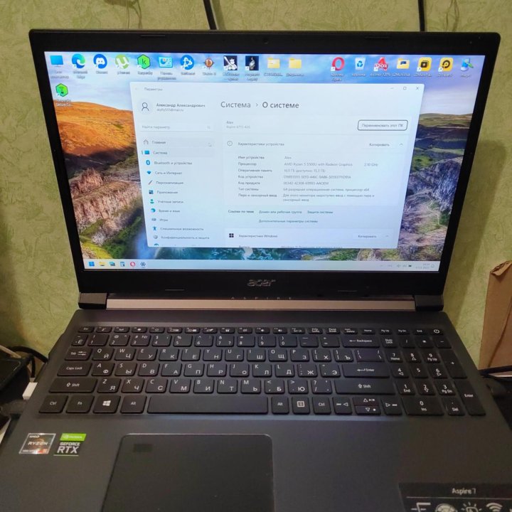 Игровой ноутбук Acer Aspire 7 A715-42G-R3FW