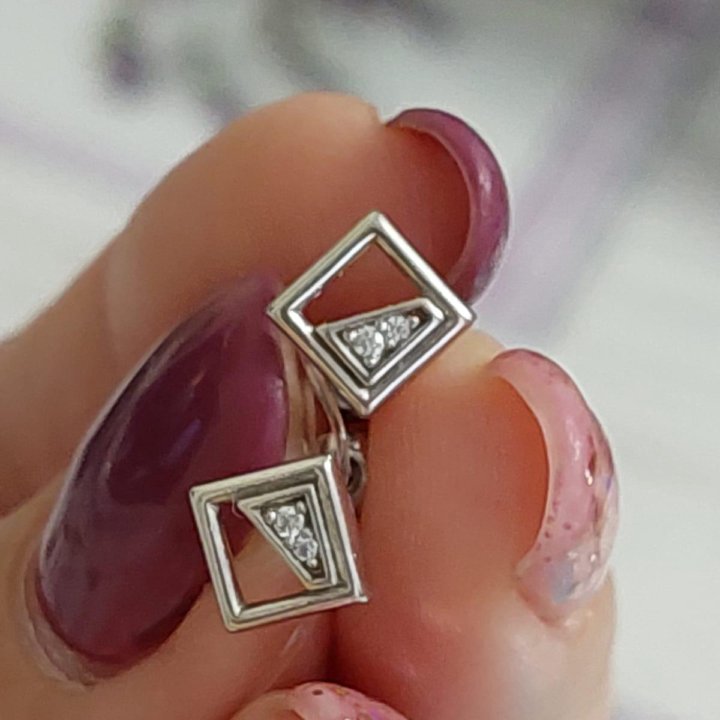 Серьги серебро