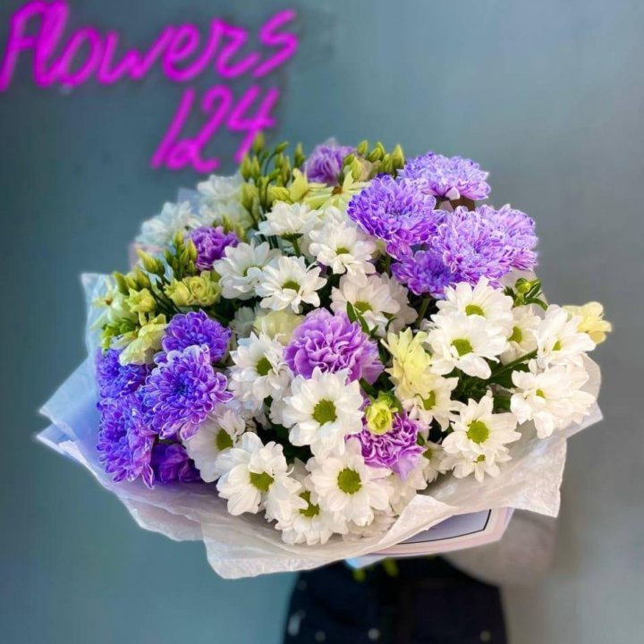 Хризантемы розы цветы с доставкой Flowers 124