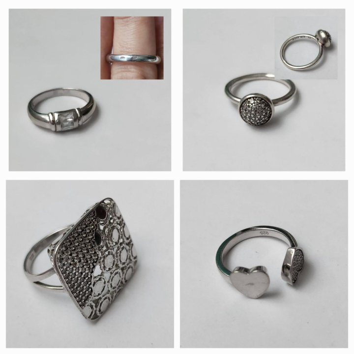 Кольцо серебро 925