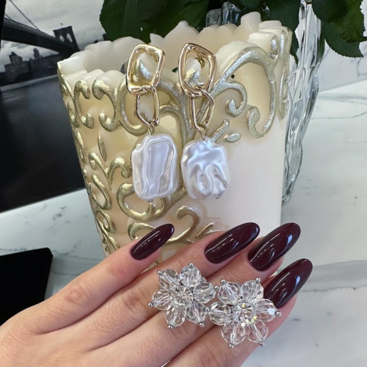 Серьги 2пары новые