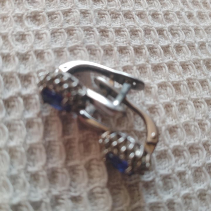 Серьги серебро Малинка