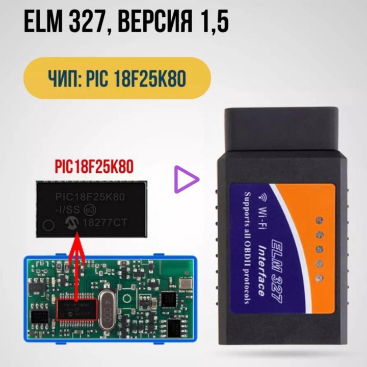 Диагностический авто сканер ELM327,1.5расширенная