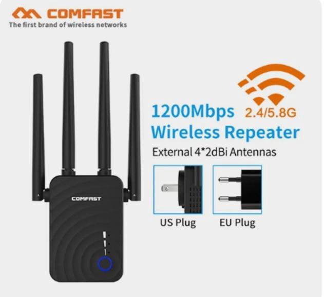 WiFi Двухдиапазонный усилитель comfast 1200 Мбит