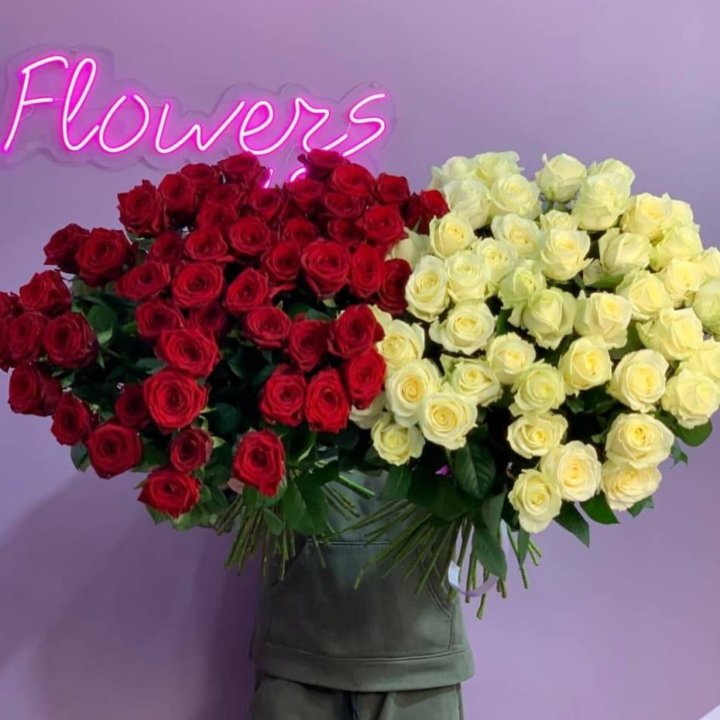 Розы букеты цветы с доставкой Flowers 124