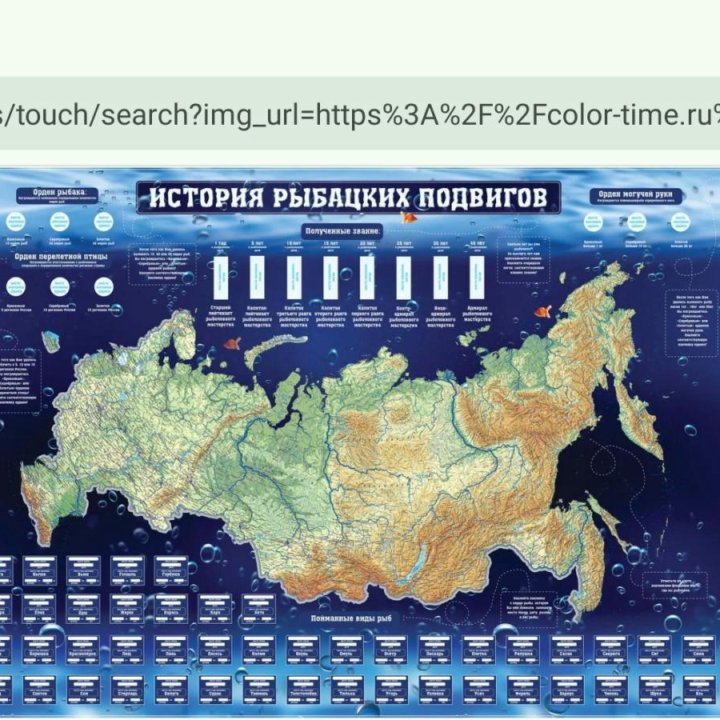 Карта России История рыбацких подвигов