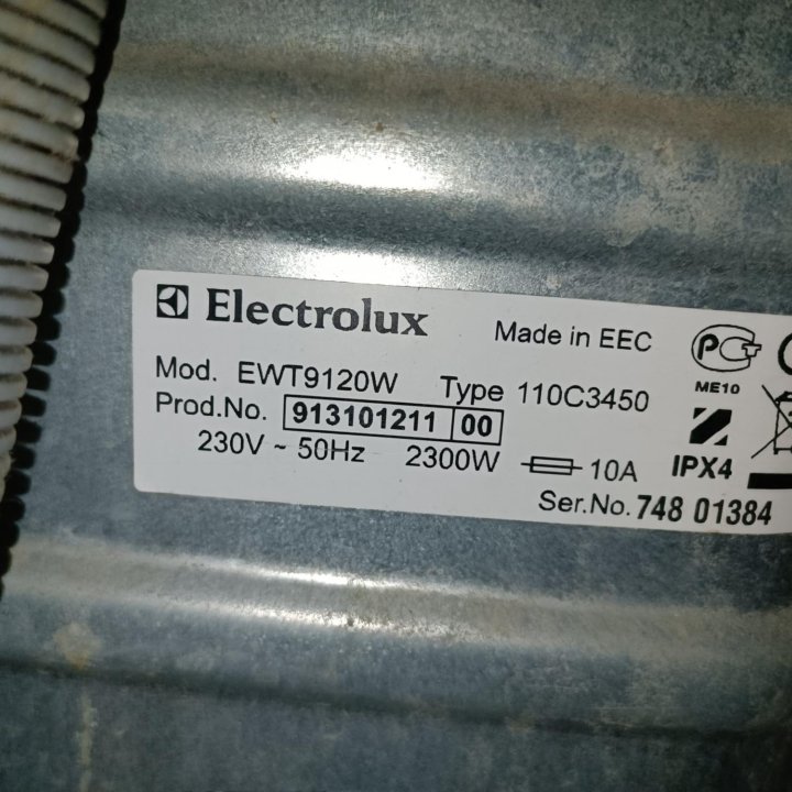 Electrolux ewt9120w, гарантия, доставка