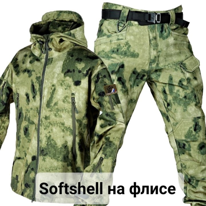 Костюм Softshell на флисе Мох A-tacs