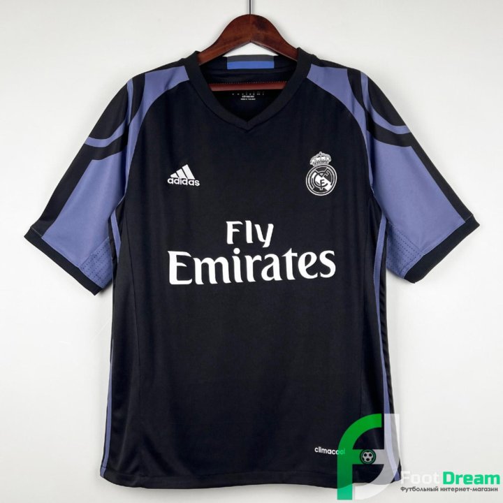 Резервная РЕТРО футболка FC REAL MADRID 2016/17 (Фан-версия.Реал Мадрид)