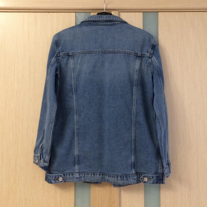 46 размер Mango новая удлинённая джинсовая куртка