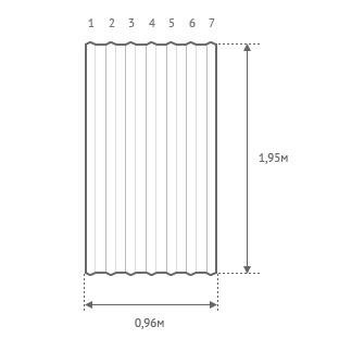 Ондулин Черепица графит 960х1950 мм