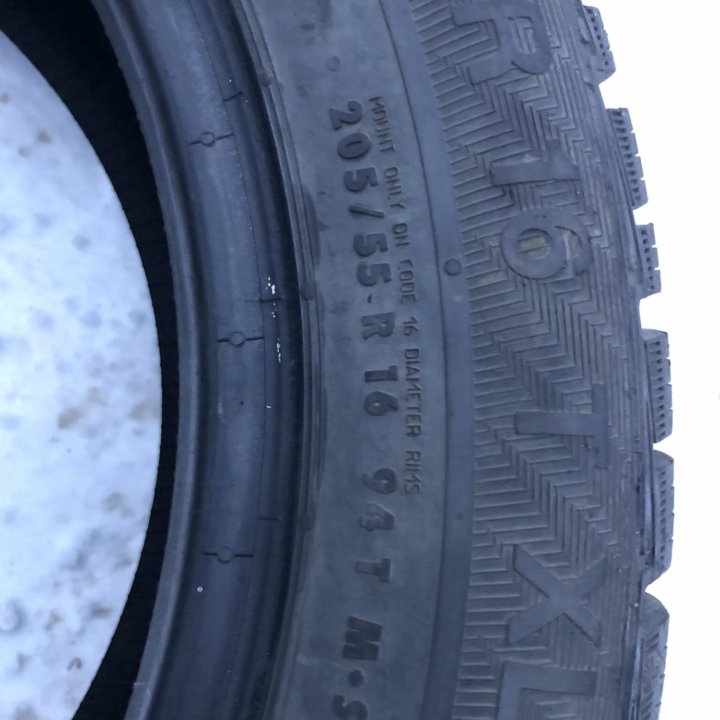 205/55 R16 шины зимние Гисловед 4шт