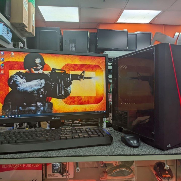 Гарантия!Игровой ПК! i5,16Гб,SSD, 1050Ti 4Гб+22’’