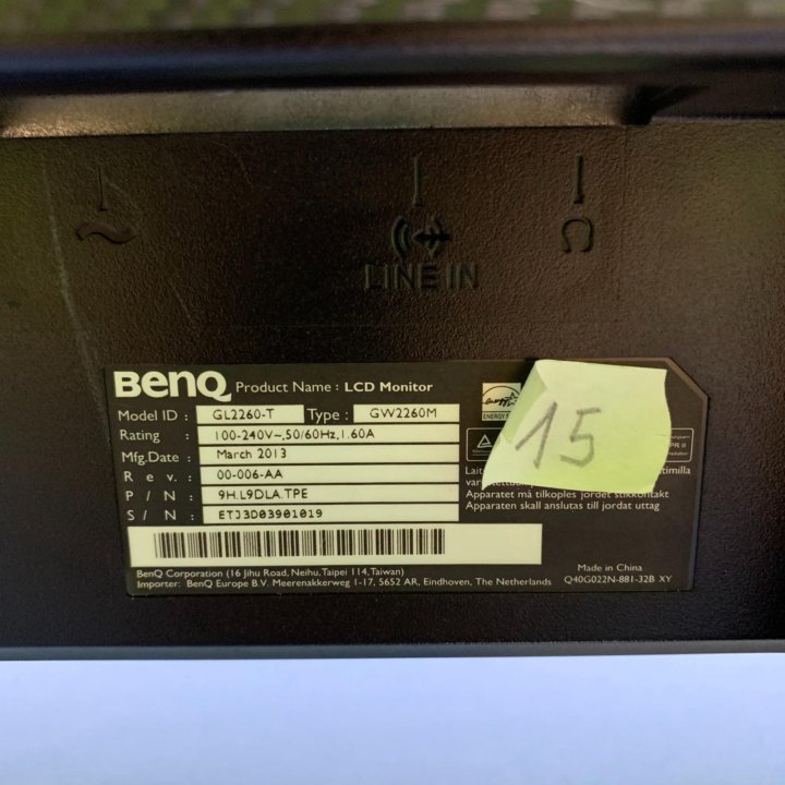 Монитор Benq GL2260-T 22 дюйма