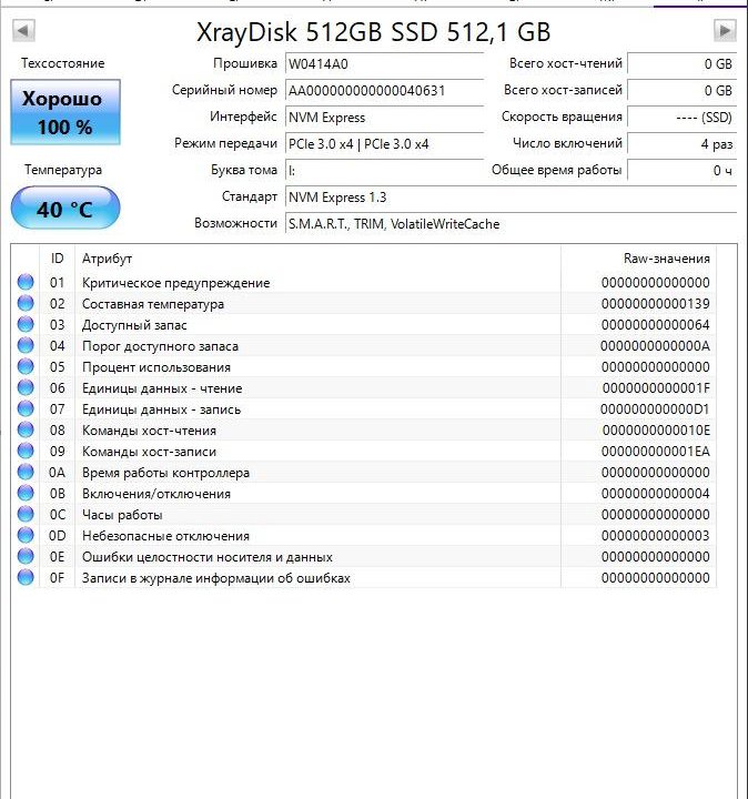 NVME 1 Tb Xray-Walram