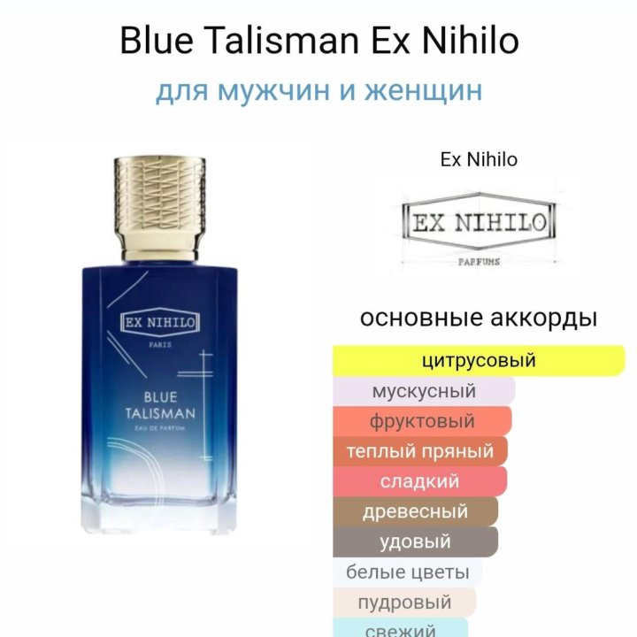 Парфюмерия Blue Talisman Туалетная вода