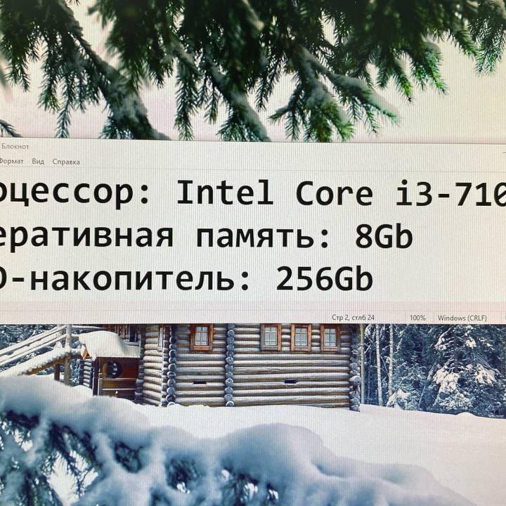 Неттоп Asus Core i3, 8Gb, SSD - гарантия