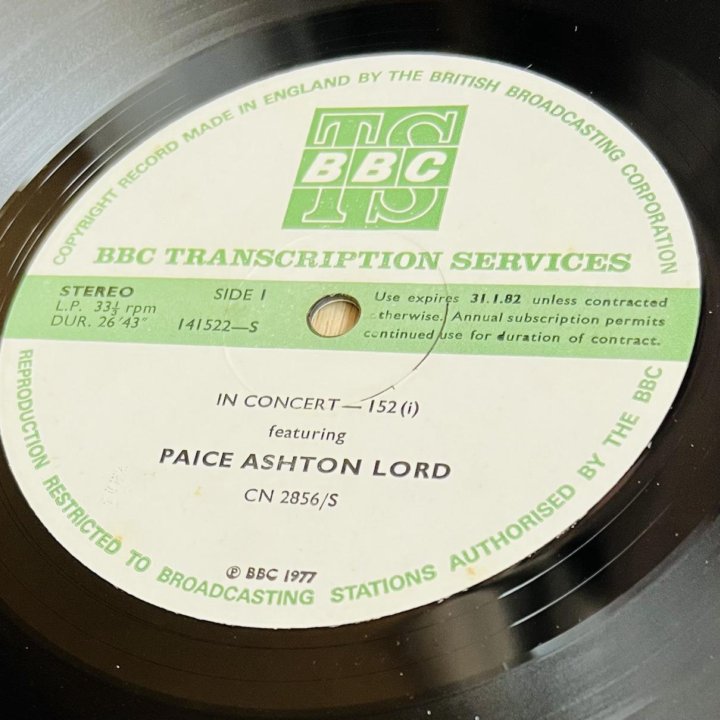 Paice Ashton & Lord – In Concert-152 - BBC 1977 Lp