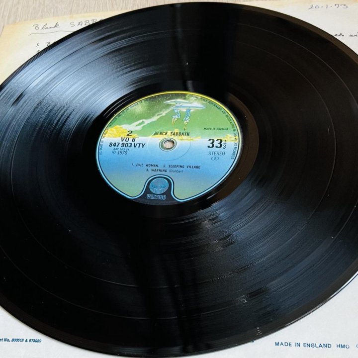 Black Sabbath – Black Sabbath 1973 UFO label UK Lp