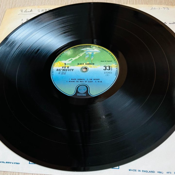 Black Sabbath – Black Sabbath 1973 UFO label UK Lp