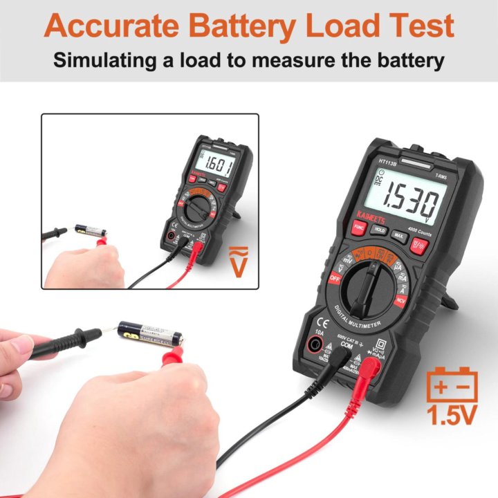 Цифровой мультиметр kaiweets HT113B T-RMS с NCV
