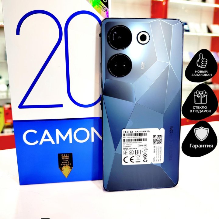 TECNO Camon 20 Pro, 8/256 ГБ Новый с Гарантией