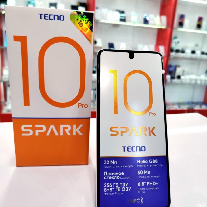 TECNO Spark 10 Pro 8/256Gb Black Новый с Гарантией