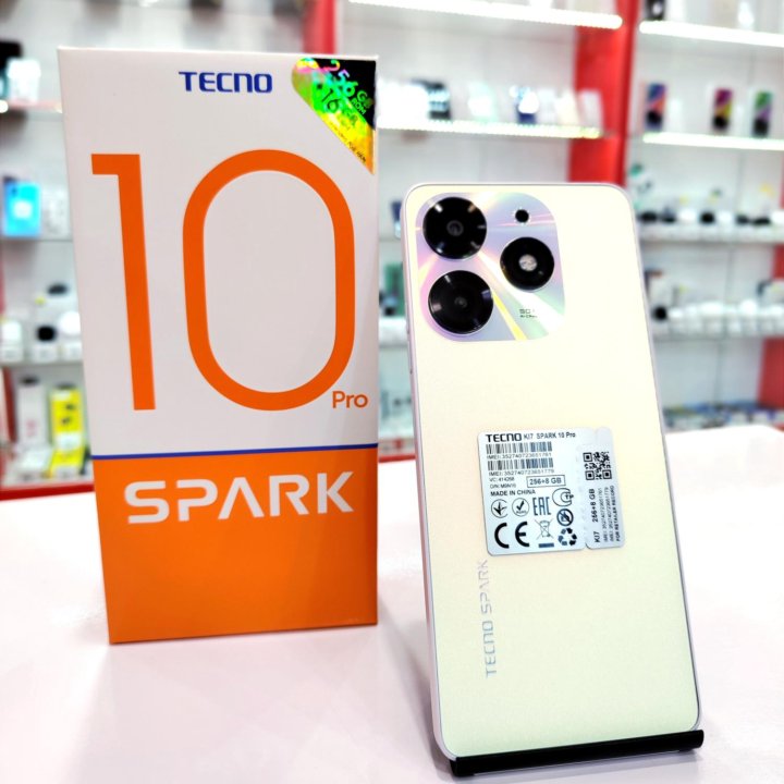 TECNO Spark 10 Pro 8/256Gb White Новый с Гарантией