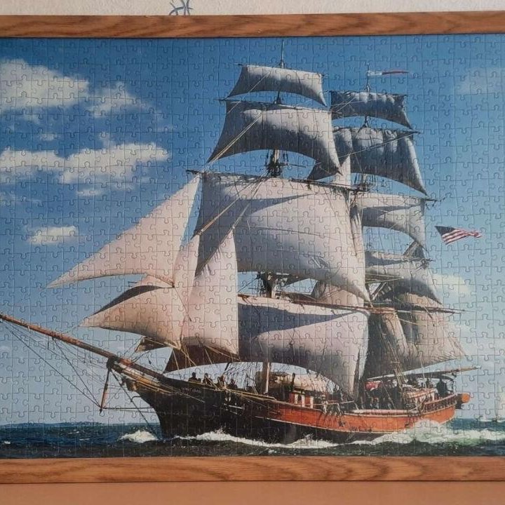 Картина Корабль собрана из пазлов