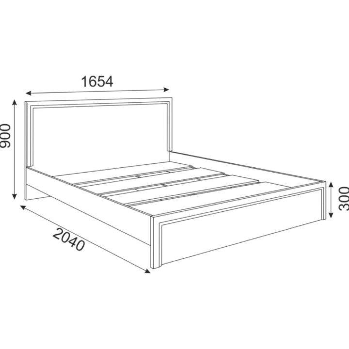 Кровать 1,6м с настилом спальня Беатрис М06 МДФ