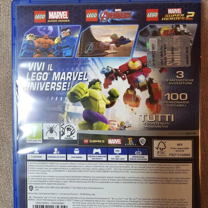 Игра для PS4 LEGO Marvel Collection