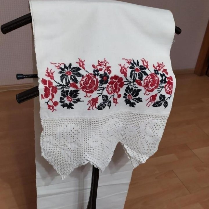 Старинный рушник полотенце СССР Лён ручной работы