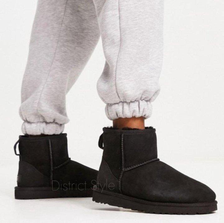 Угги ugg classic Men's Black в замше