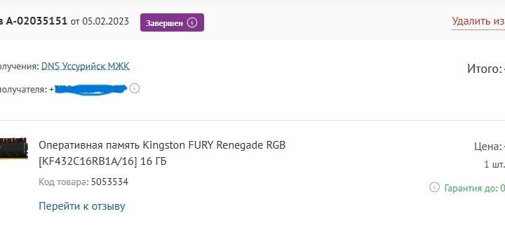 Оперативная память Kingston FURY Renegade RGB