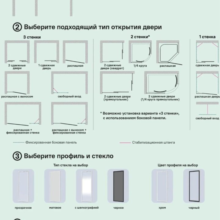 Душевой уголок 1/4, душевая ширма, drop QR-90Х90