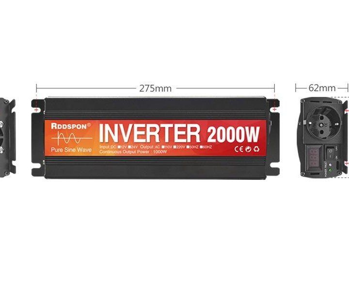 Инвертор напряжения 12V-220V 2000W Чистый синус